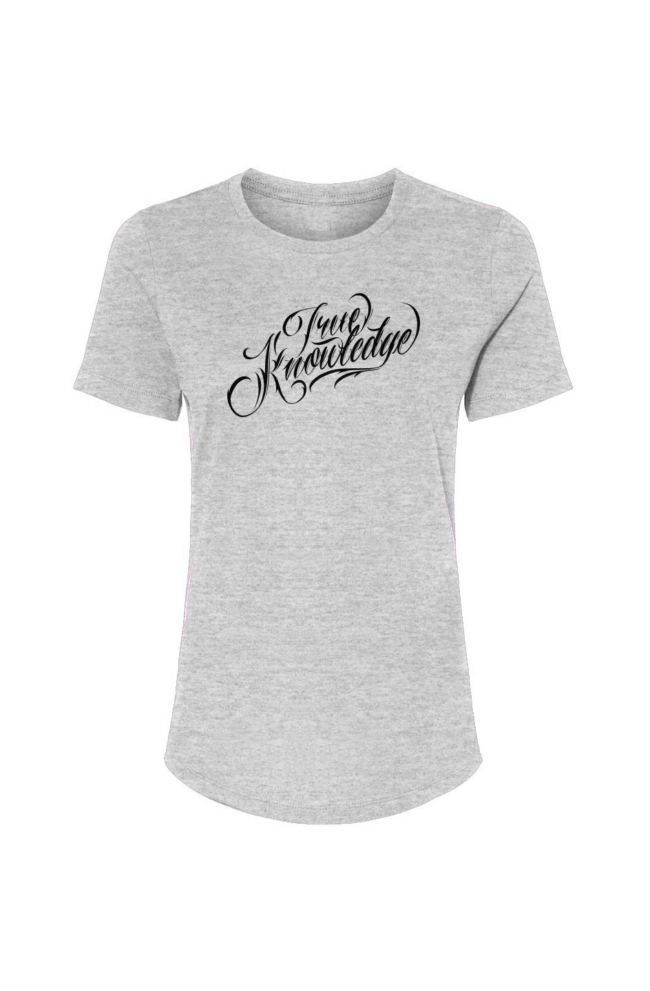 True Knowledge Clothing Women's script T-shirt 