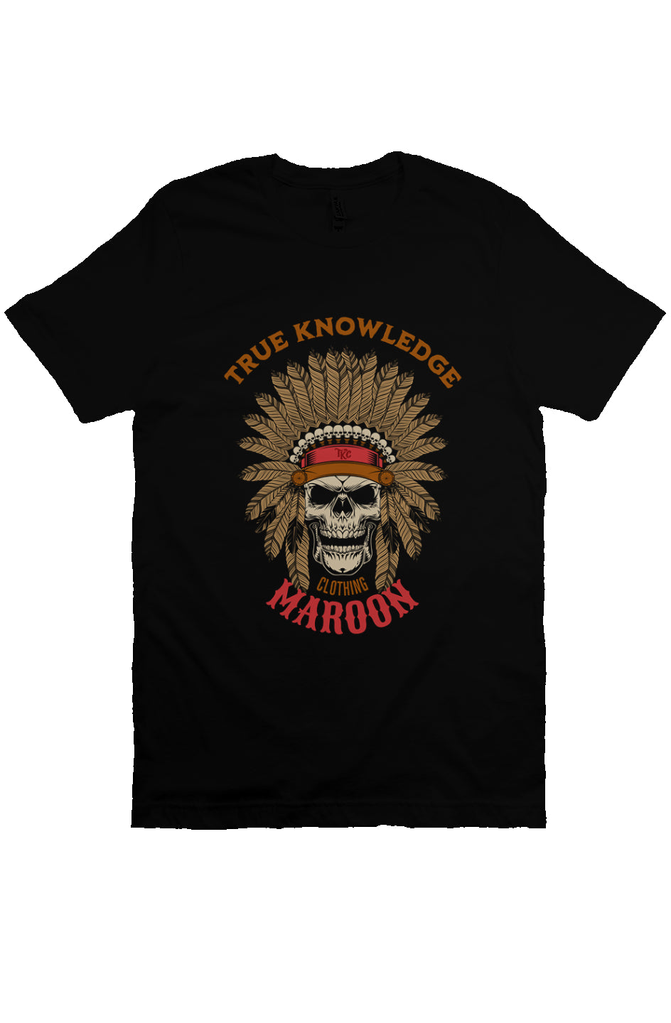 Maroon Warrior Skull  T-shirt 