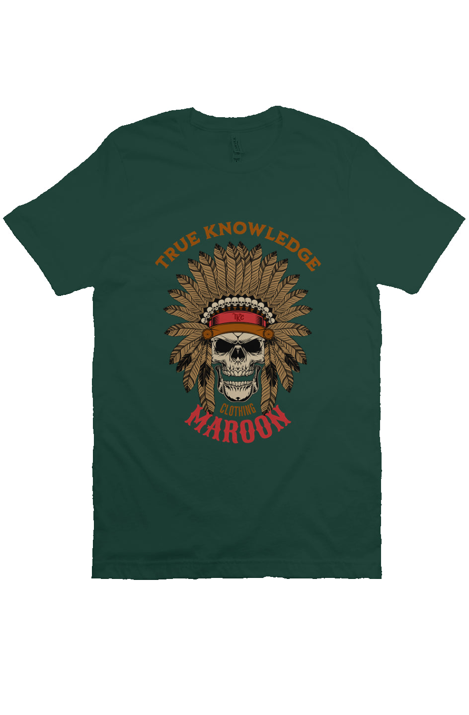 Maroon Warrior Skull  T-shirt 